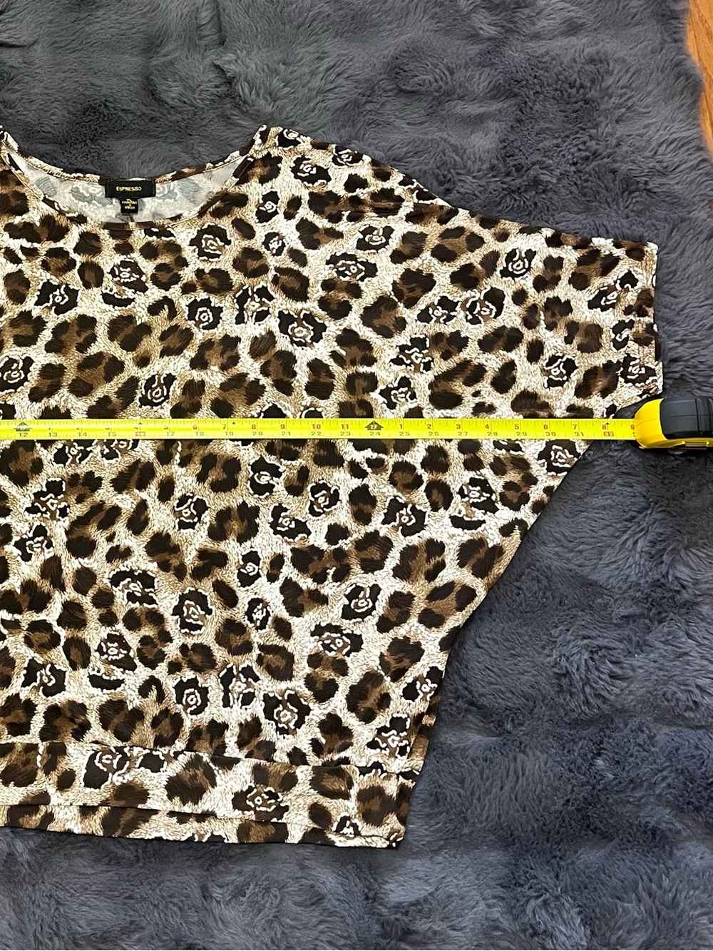 Espresso Women’s Polyester Blouse Animal Print Tunic Top Size XL - Picture 10 of 11